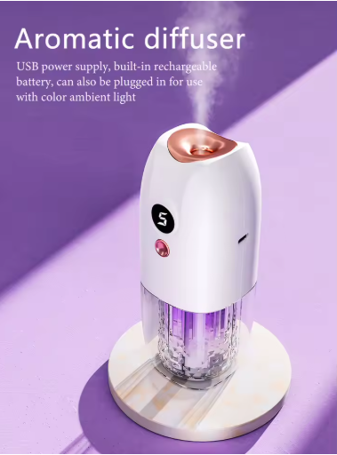 Multi-functional rechargeable portable aroma diffuser essential oil diffuser timer air freshener car home living room bathroom