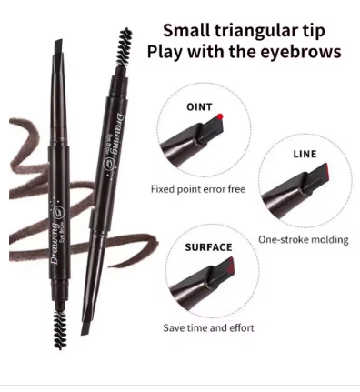 Extremely Fine Double-headed Waterproof Eyebrow Pencil - Durable and Long Lasting for Beginner Women's Makeup Eye Brow Pen