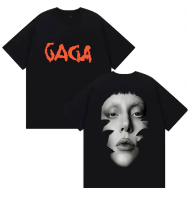 Lady Gaga The Mayhem Ball Album 2025 Cover T Shirts Men Women Vintage Fashion High Quality Oversized Cotton t-shirts Streetwear