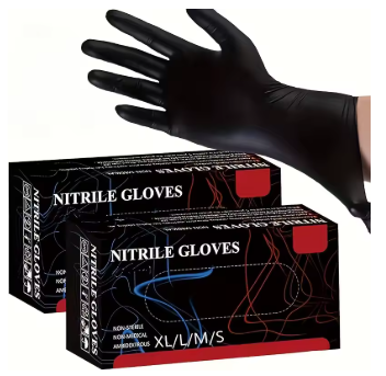 20/50/100PCS Disposable Black Nitrile Gloves for Household Use Latex Free Powder Free Cleaning Gloves Tattoo Hairdressing Tools
