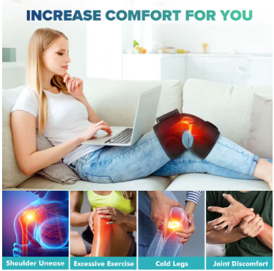 Knee Heating Massager Joint Physiotherapy Hot Compress Vibration Massage Elbow Shoulder Support Thermal Knee Pad Relieve Arthrit
