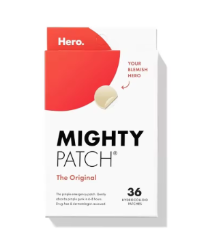 Mighty Patch™ Original patch from Hero Cosmetics – The #1 Hydrocolloid Acne Pimple Patch for Shrinking Zits and Whiteheads in 1