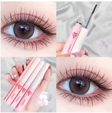 Ultra-Fine Brush Mascara Makeup Silk Fiber Lengthens Eyelashes Waterproof Fast Dry Matte Brown Black Curling Mascara Comestics