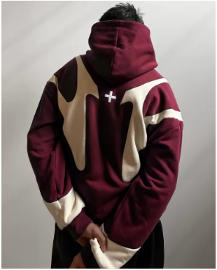 Y2k Vintage Gothic Geometric Pattern Patchwork Zipper Hoodie Men Casual Sportswear Retro Oversized Loose Hoodie Warm Sweatshirt
